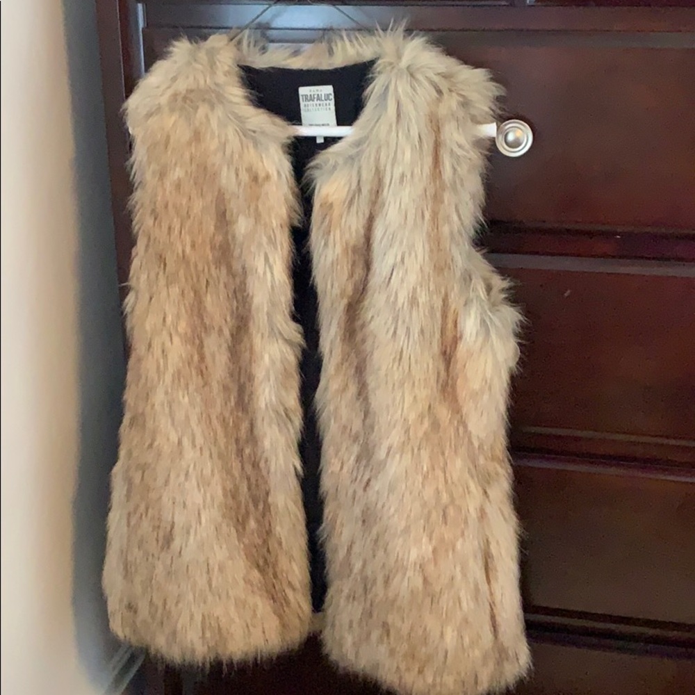 Zara Trafaluc Faux Fur Vest